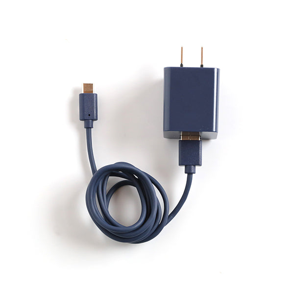OUTLET★ USB2ポートAC充電器 Type-Cケーブル付 (QTC-023/PK/GN)